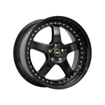FORGEAUTO FA-5 SATIN BLACK Passenger|20X8.5 5/114.3, Offset +35, Centre bore 73.1, Load Rating 950 kg