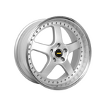 FORGEAUTO FA-5 SILVER/MACHINED LIP Passenger|20X8.5 5/114.3, Offset +35, Centre bore 73.1, Load Rating 950 kg