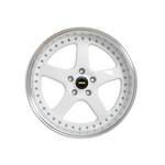 FORGEAUTO FA-5 WHITE/MACHINED LIP Passenger|20X8.5 5/120, Offset +42, Centre bore 69.6, Load Rating 950 kg