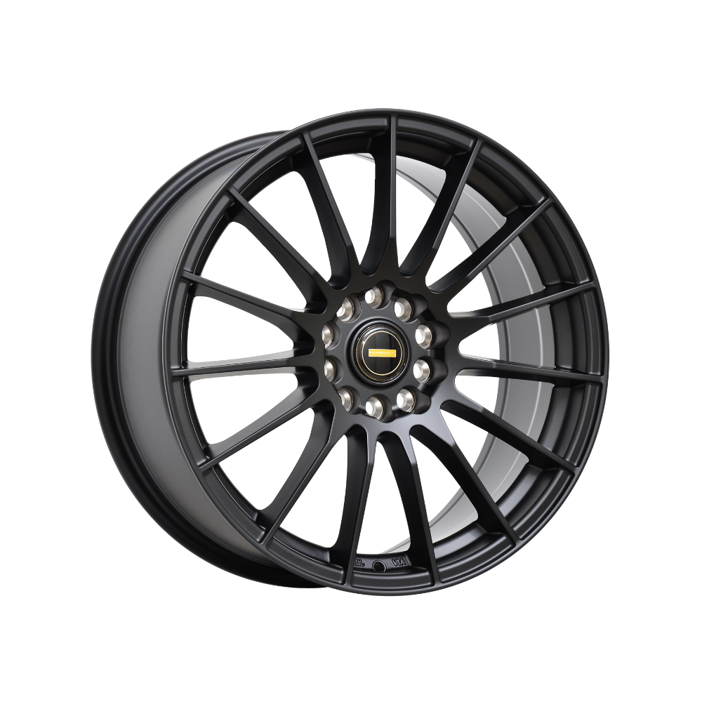 FORGEAUTO INDY SATIN BLACK Passenger|17X7 10/100-114.3, Offset +40, Centre bore 73.1, Load Rating 850 kg