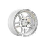 FORGEAUTO HOSTILE SILVER MACHINED Passenger|17X8.5 6/139.7, Offset +20, Centre bore 106.1, Load Rating 1250 kg