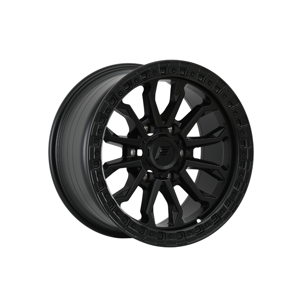 FORGEAUTO IMPACT TOUGH BLACK|17X9 6/139.7, Offset +12, Centre bore 106.1, Load Rating 1250 kg