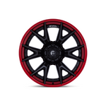 FUEL 1PC CATALYST MATTE BLACK WITH CANDY RED LIP 4x4|20X9 6/139.7, Offset +1, Centre bore 106.1, Load Rating 1133 kg