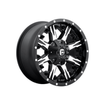 FUEL 1PC D541 NUTZ MATTE BLACK MACHINED 4x4|20X10 8/180, Offset -12, Centre bore 125.1, Load Rating 1678 kg