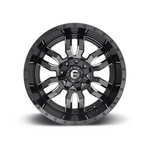 FUEL 1PC D595 SLEDGE GLOSS BLACK/MILLED 4x4|20X10 8/170, Offset -18, Centre bore 125.1, Load Rating 1678 kg