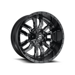 FUEL 1PC D595 SLEDGE GLOSS BLACK/MILLED 4x4|18X9 8/180, Offset +20, Centre bore 124.2, Load Rating 1678 kg