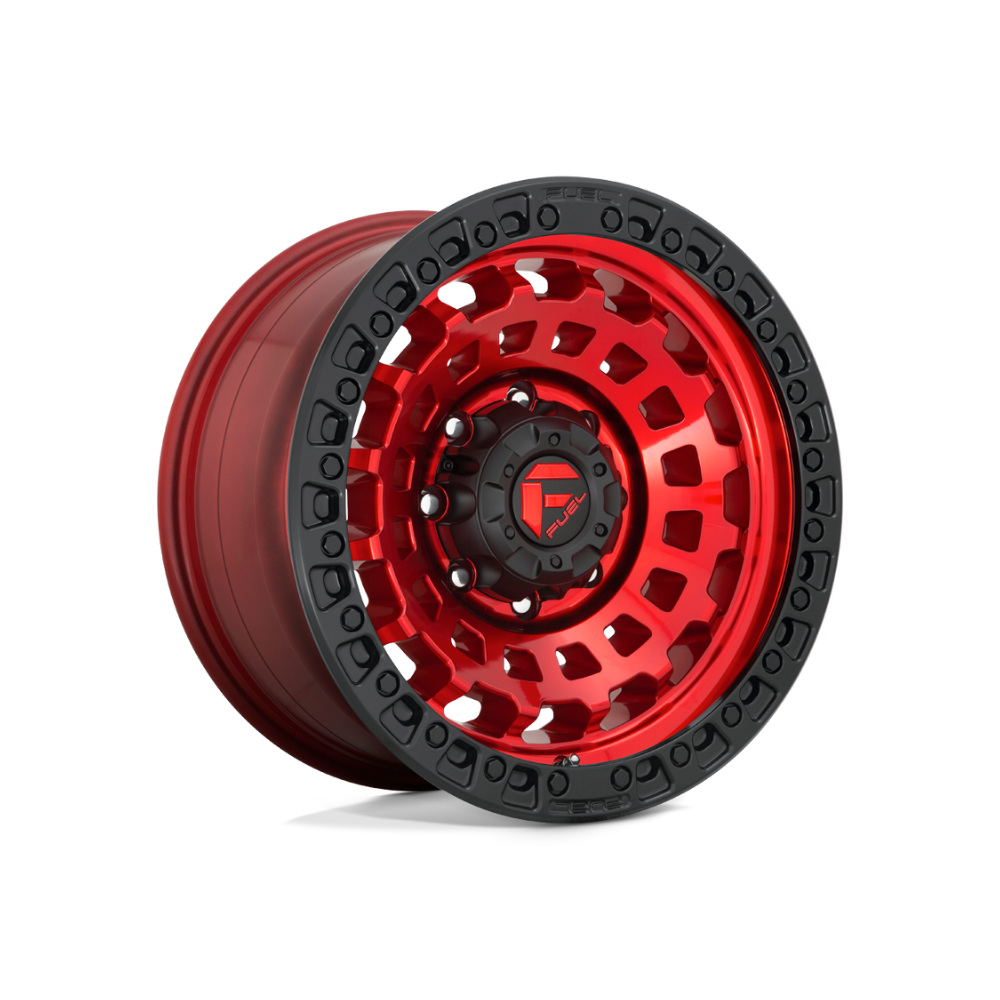 FUEL 1PC D632 ZEPHYR CANDY RED BLACK BEAD RING 4x4|17X9 8/180, Offset +1, Centre bore 124.2, Load Rating 1678 kg
