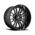 FUEL 1PC D761 CLASH GLOSS BLACK MILLED 4x4|22X12 8/170, Offset -44, Centre bore 125.1, Load Rating 1678 kg