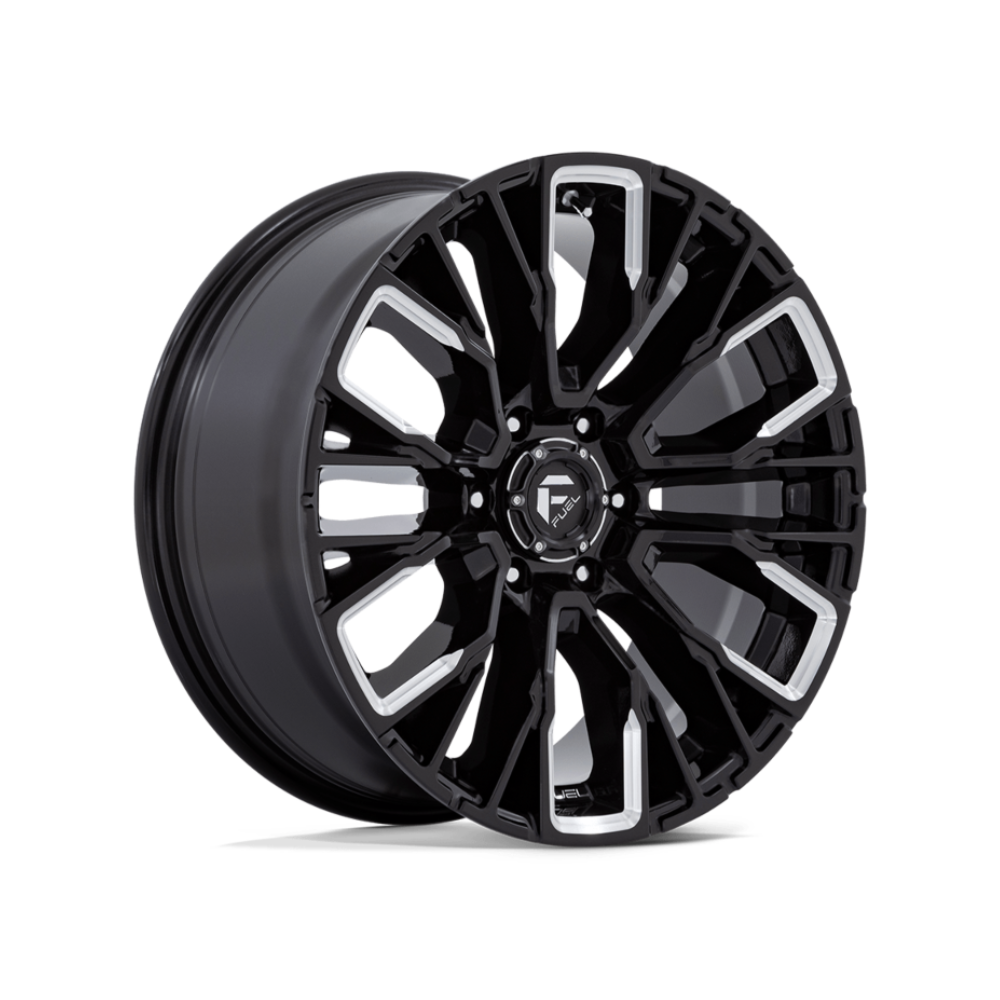FUEL 1PC D849 REBAR GLOSS BLACK MILLED 4x4|17X9 6/139.7, Offset +1, Centre bore 106.1, Load Rating 1133 kg