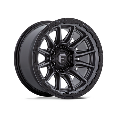 FUEL 1PC FC866 PISTON MATTE GUNMETAL GLOSS BLACK LIP 4x4|17X9 6/139.7, Offset +1, Centre bore 106.1, Load Rating 1202 kg