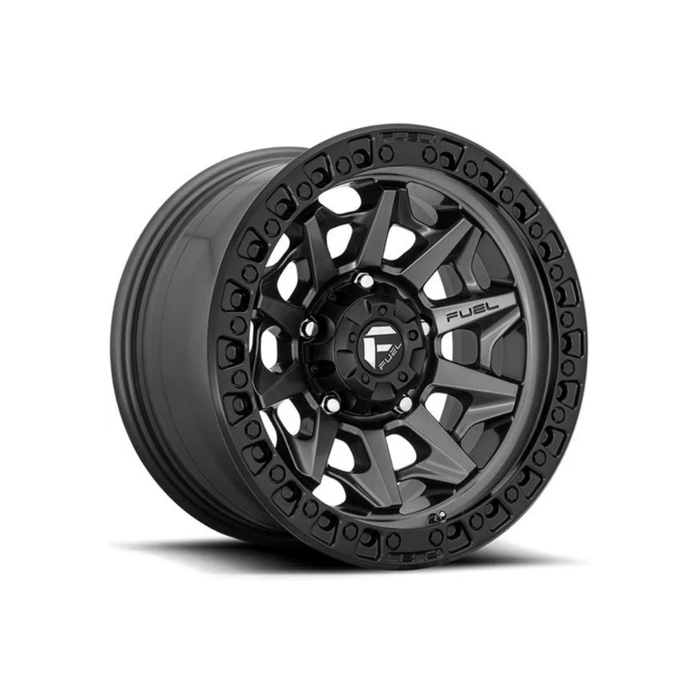 FUEL COVERT MATTE GUNMETAL BLACK BEAD RING|15X8 5/139.7, Offset -19, Centre bore 108, Load Rating 1133 kg