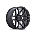 FUEL 1PC FLUX GLOSS BLACK BRUSH FC GRAY DDDT 4x4|20X9 6/139.7, Offset +20, Centre bore 106, Load Rating 1133 kg