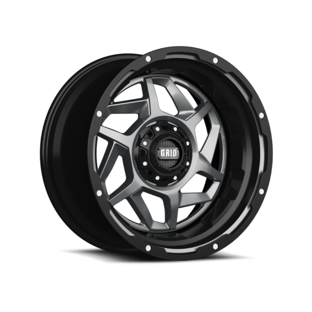 GRID GD14 MATTE ANTHRACITE BLK 4x4|17X9 5/150, Offset -12, Centre bore 110.5, Load Rating 1650 kg