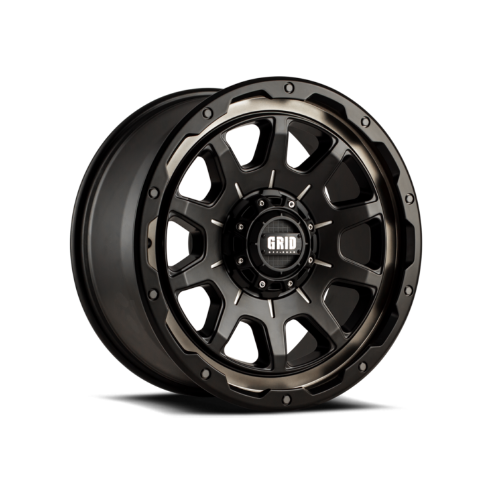 GRID GD15 DDT MT BLK LIP 4x4|17X9 5/150, Offset -59, Centre bore 110.5, Load Rating 1650 kg