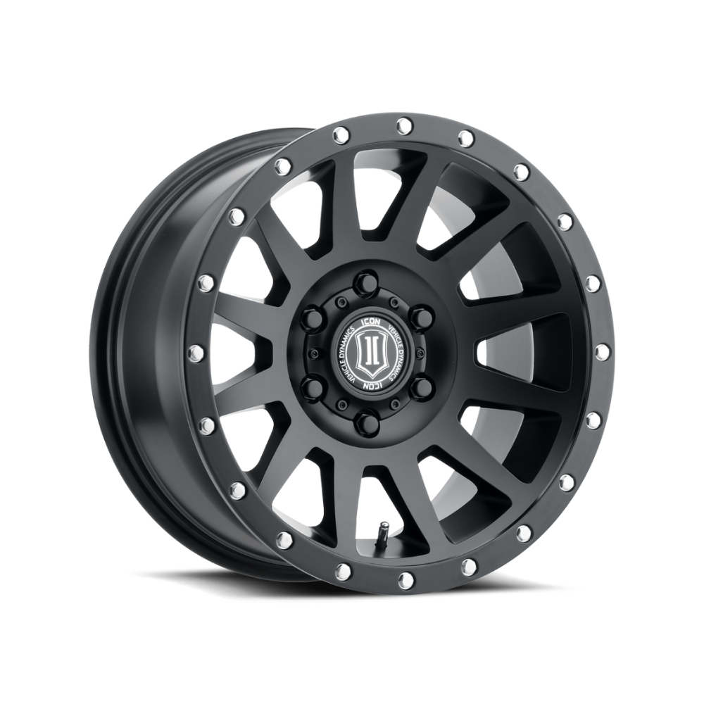 ICON COMPRESSION Satin Black 4x4|17X8.5 5/127, Offset +25, Centre bore 71.5, Load Rating 1247 kg
