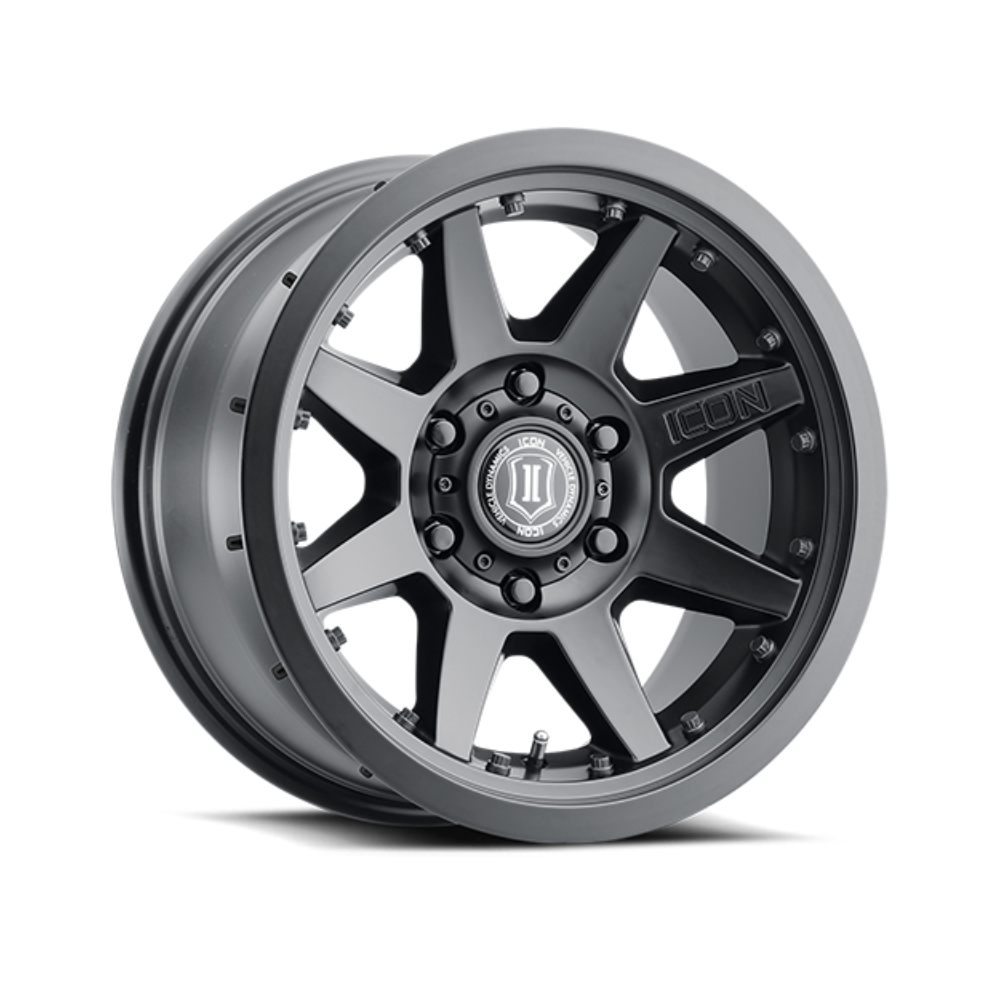 ICON REBOUND PRO Satin Black|17X8.5 6/139.7, Offset -12, Centre bore 110.1, Load Rating 1451 kg