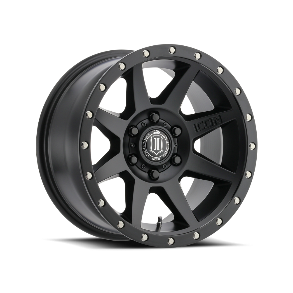 ICON REBOUND Satin Black|20X9 8/165.1, Offset +12, Centre bore 121.4, Load Rating 1678 kg
