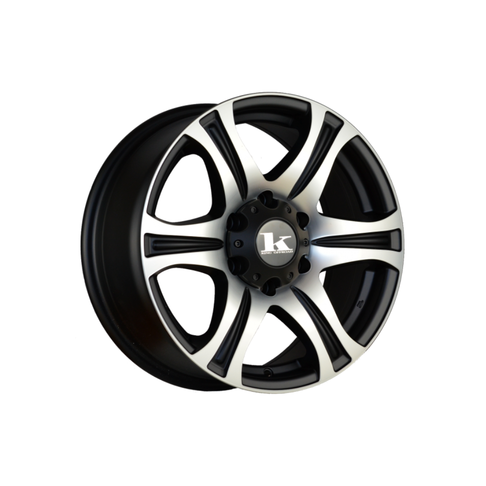 KING OFFROAD REBEL BLACK/MACHINED FACE 4x4|17X7.5 6/139.7, Offset +35, Centre bore 108.2, Load Rating 1250 kg
