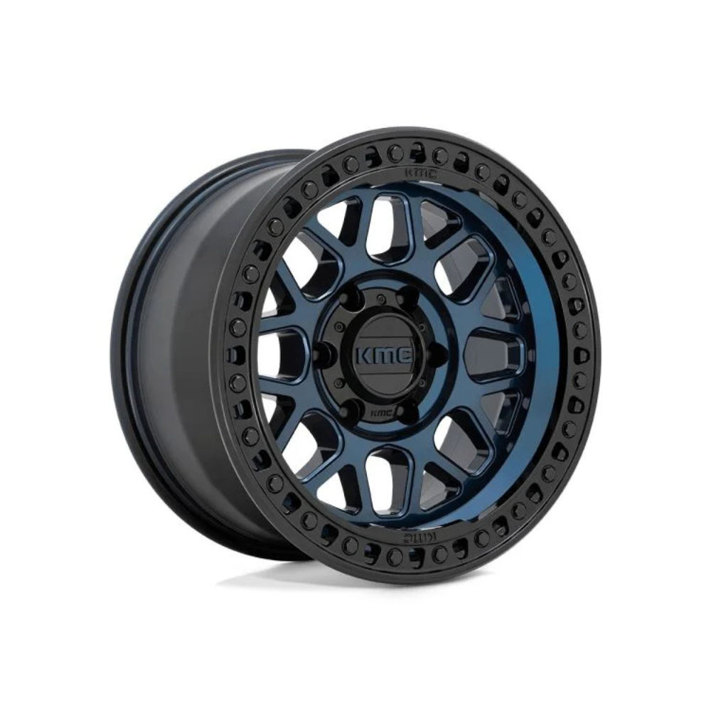 KMC GRS Midnight Blue With G-BLK Lip|17X8.5 6/139.7, Offset +0, Centre bore 106, Load Rating 1133 kg