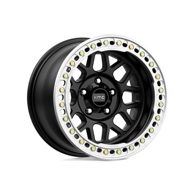 KMC KM235 GRENADE CRAWL SATIN BLACK 4x4|17X8.5 6/139.7, Offset +0, Centre bore 108, Load Rating 1133 kg