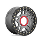 KMC KS240 RECON BEADLOCK GUN METAL W/ GLOSS BLACK RIN 4x4|15X7 4/137, Offset +38, Centre bore 112, Load Rating 566 kg