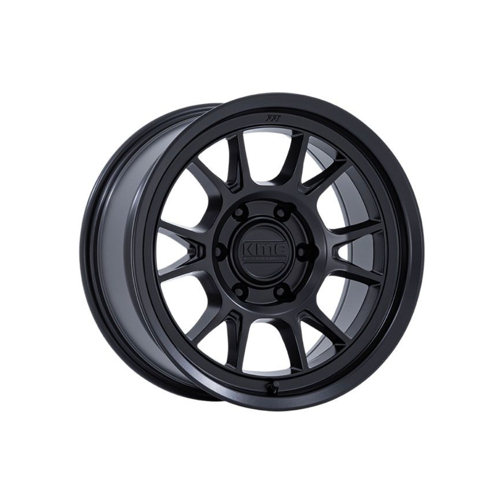 KMC KM729 RANGE MATTE BLACK 4x4|17X8.5 6/114.3, Offset +0, Centre bore 66.06, Load Rating 1133 kg