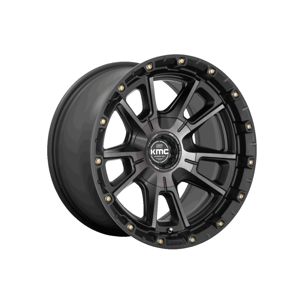 KMC XD SERIES KM100 SYNC Satin Black With Gray Tint 4x4|17X9 12/135-139.7, Offset +0, Centre bore 106.1, Load Rating 1136 kg