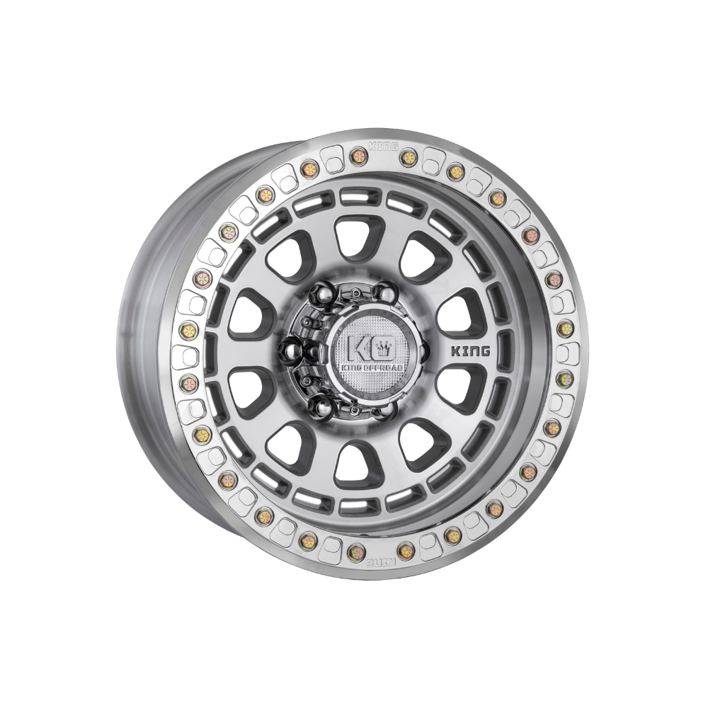 KING OFFROAD COMP-D Silver/Machined Face|17X9 6/139.7, Offset -12, Centre bore 110.2, Load Rating 1659 kg