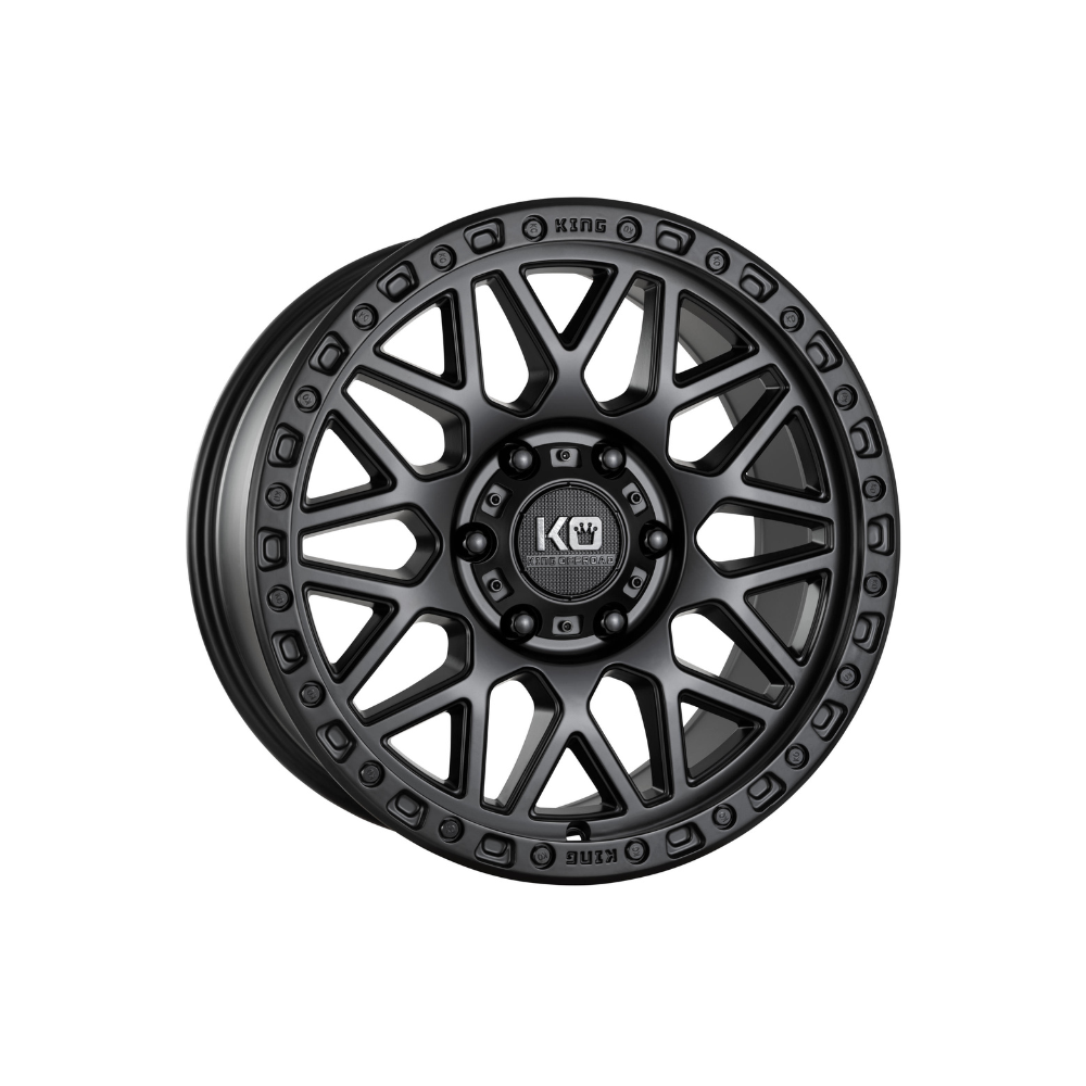 KING OFFROAD STIGMA Satin Black|17X9 6/139.7, Offset +18, Centre bore 108.2, Load Rating 1500 kg