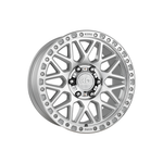 KING OFFROAD STIGMA SILVER MACHINED|17X9 6/139.7, Offset +18, Centre bore 108.2, Load Rating 1500 kg