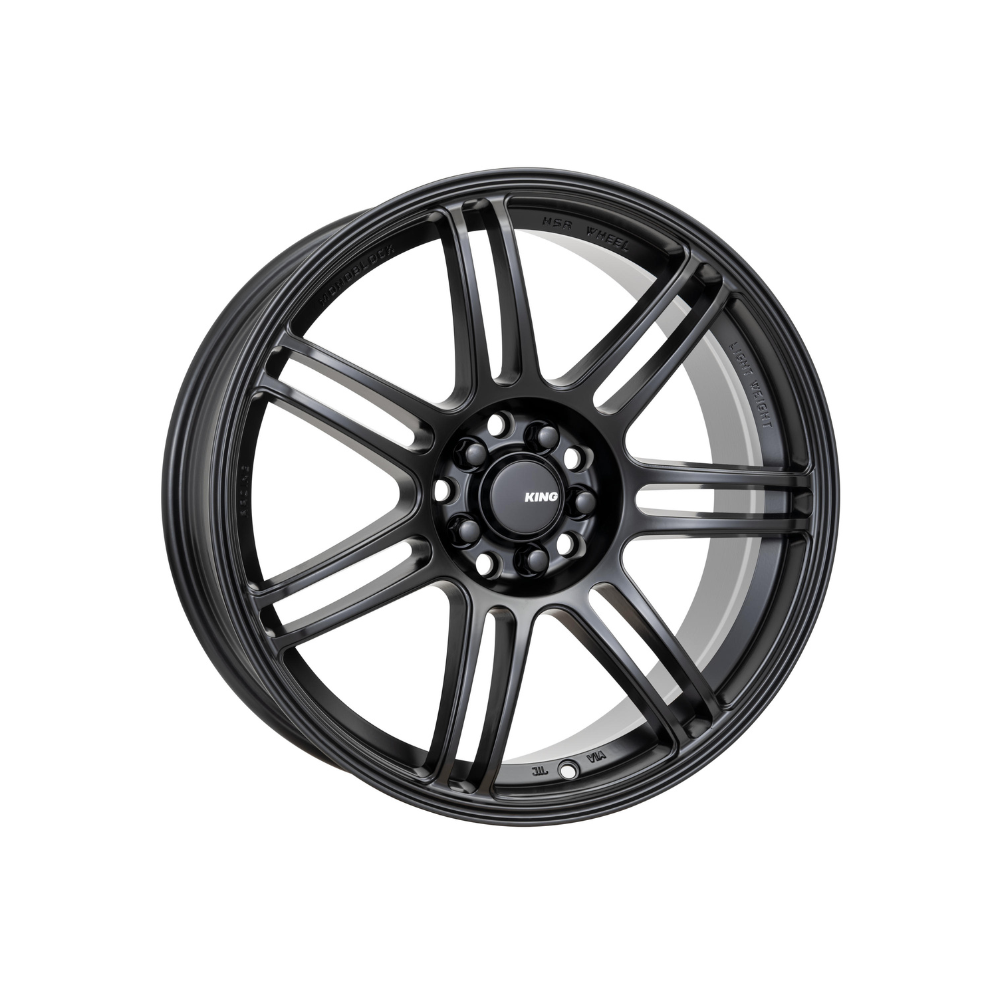 KING WHEELS THRUST Satin Black|18X8 10/100-114.3, Offset +40, Centre bore 73.1, Load Rating 690 kg