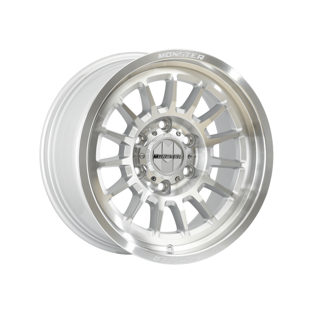 MONSTER GENERAL SILVER MACHINED|17X8.5 6/139.7, Offset +30, Centre bore 106.1, Load Rating 1500 kg