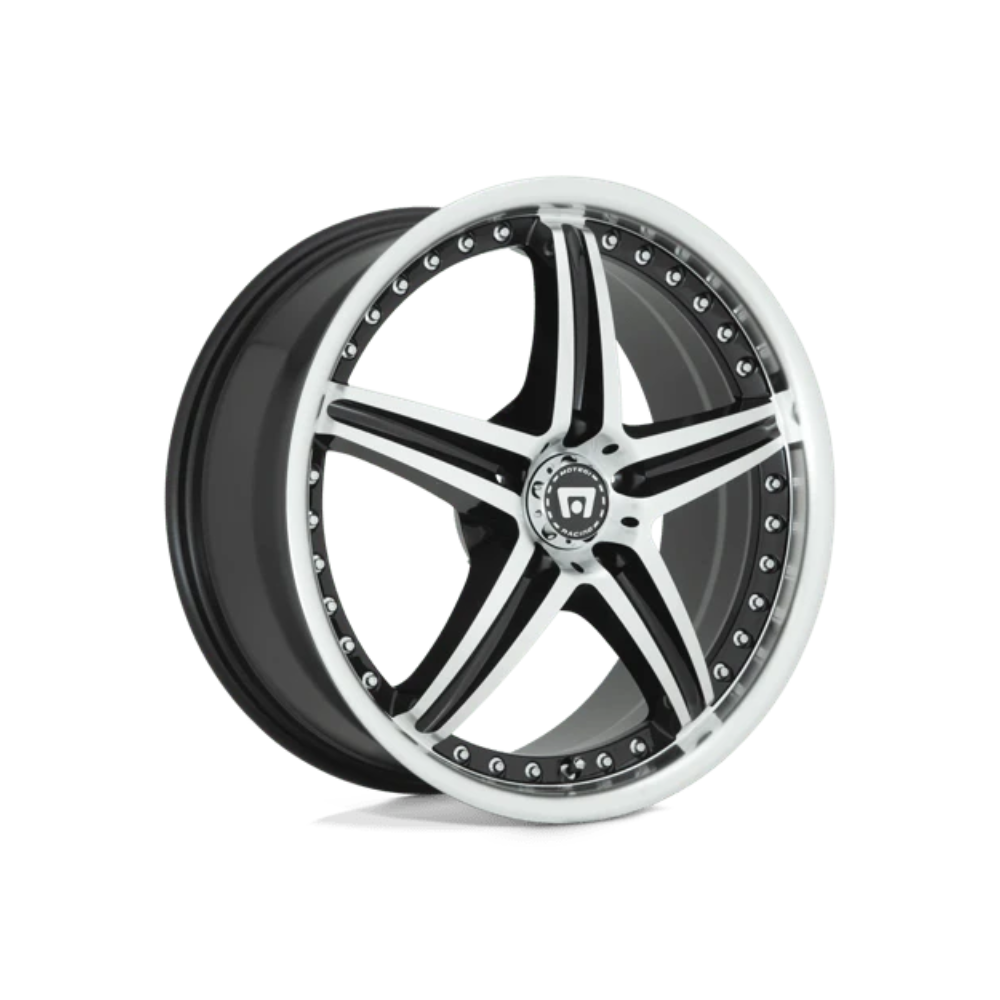 MOTEGI MR107 Gloss Black Machined Passenger/SUV|17X7.5 5/110, Offset +45, Centre bore 72.6, Load Rating 726 kg