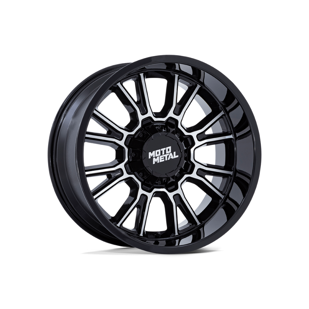 MOTO METAL MO810 LEGACY GLOSS BLACK/MACHINED 4x4|17X9 12/135-139.7, Offset +20, Centre bore 106.1, Load Rating 1133 kg