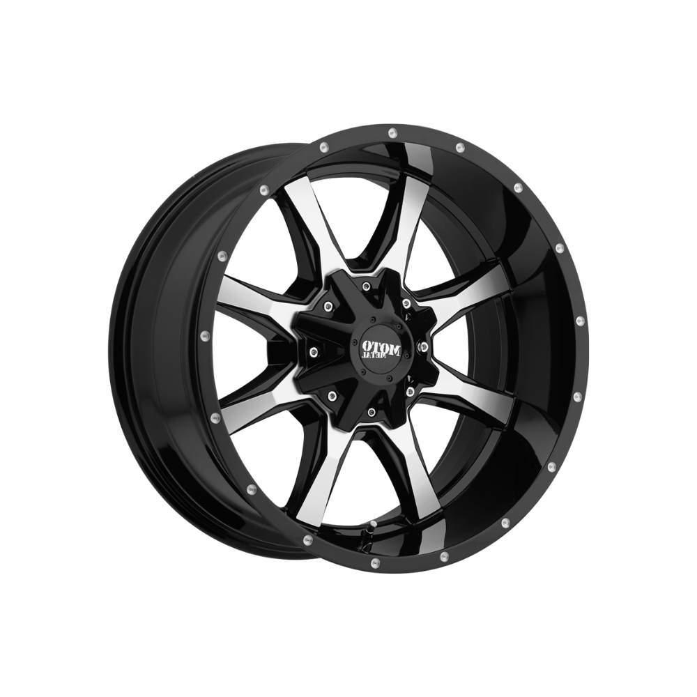 MOTO METAL MO970 Gloss Black With Machined Face 4x4|20X10 10/139.7-150, Offset -18, Centre bore 110.5, Load Rating 1134 kg