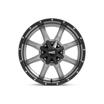 MOTO METAL MO970 Gloss Gray Center Gloss Black Lip 4x4|17X9 10/127-139.7, Offset -12, Centre bore 78.3, Load Rating 1134 kg
