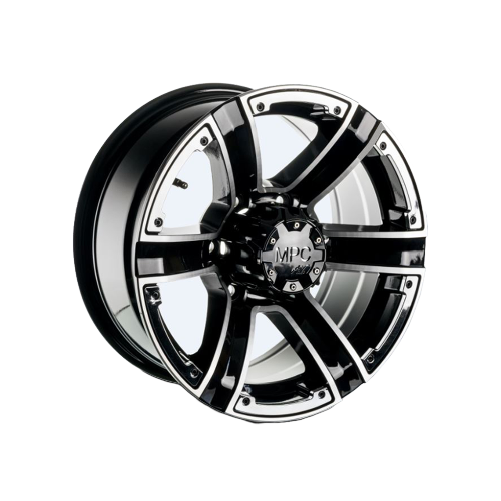 MPC BULLET Black Machined 4x4|15X6.5 6/139.7, Offset +0, Centre bore 110, Load Rating 1250 kg