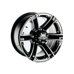 MPC BULLET Black Machined 4X4|16X7.5 6/139.7, Offset +0, Centre bore 110, Load Rating 1450 kg