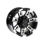 MPC MAINLINE Gloss Black Machined 4X4|16X8 6/139.7, Offset +0, Centre bore 110.1, Load Rating 1450 kg