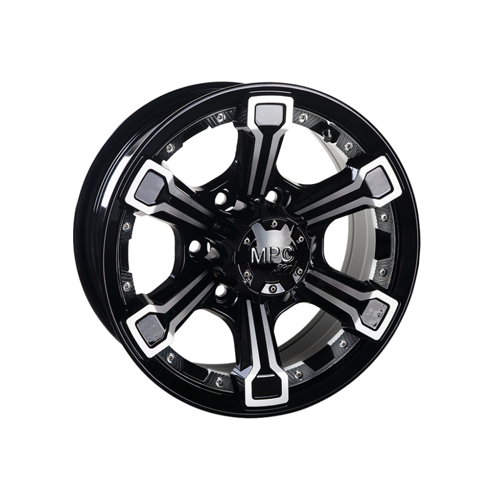 MPC TARGA BLACK WITH MANY COLOURED INSERTS 4x4|15X6.5 6/139.7, Offset +0, Centre bore 110, Load Rating 1250 kg