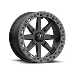 MSA MA031 LOKI SATIN BLACK WITH MATTE GRAY RING 4x4|14X7 4/156, Offset +0, Centre bore 132, Load Rating 454 kg