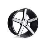NICHE 1PC M124 MILAN GLOSS BLACK BRUSHED Passenger|20X8.5 5/114.3, Offset +35, Centre bore 72.56, Load Rating 816 kg