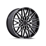 NICHE 1PC NC277 CALABRIA 5 GLOSS BLACK MACHINED Passenger|20X9 5/114.3, Offset +35, Centre bore 72.56, Load Rating 816 kg