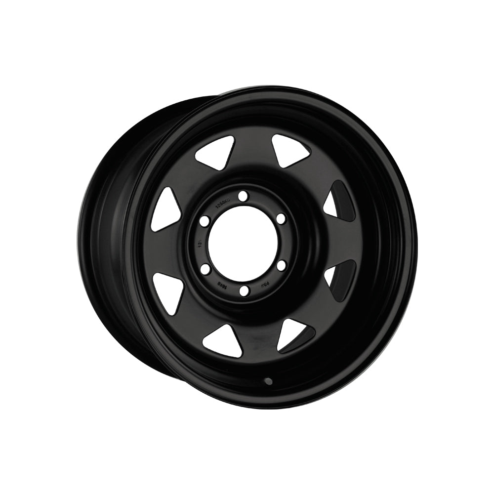 PDW STEEL WHEELS T-OUTBACK BLACK 4X4|16X8 6/139.7, Offset +20, Centre bore 106.1, Load Rating 1200 kg