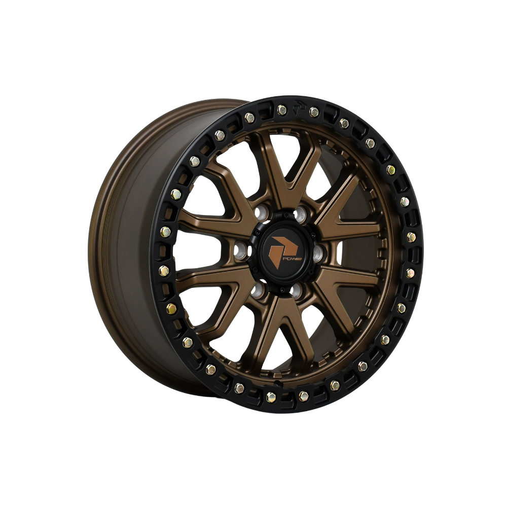 PDW WHEELS DOMINATOR Bronze Centre Black Lip|17X8.5 6/139.7, Offset +40, Centre bore 106.1, Load Rating 1500 kg