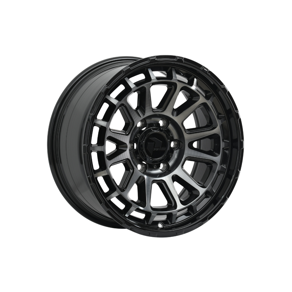 PDW WHEELS BRUTAL Black Tint Gloss Black|16X7.5 6/139.7, Offset +0, Centre bore 110.2, Load Rating 1650 kg