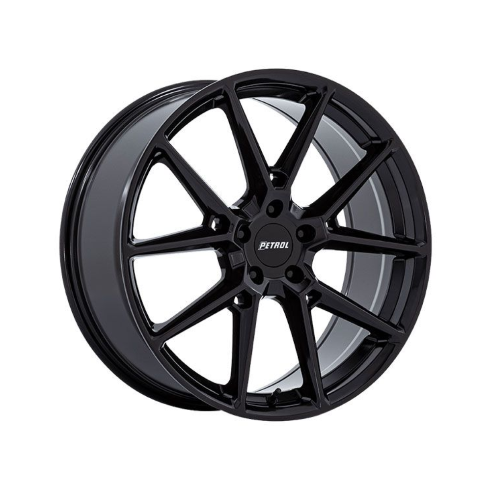 PETROL P1E Gloss Black|19X8 5/114.3, Offset +40, Centre bore 72, Load Rating 861 kg
