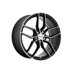 PETROL P5C Gloss Black W/ Mach Cut Face Passenger/SUV|17X8 5/114.3, Offset +40, Centre bore 76, Load Rating 771 kg