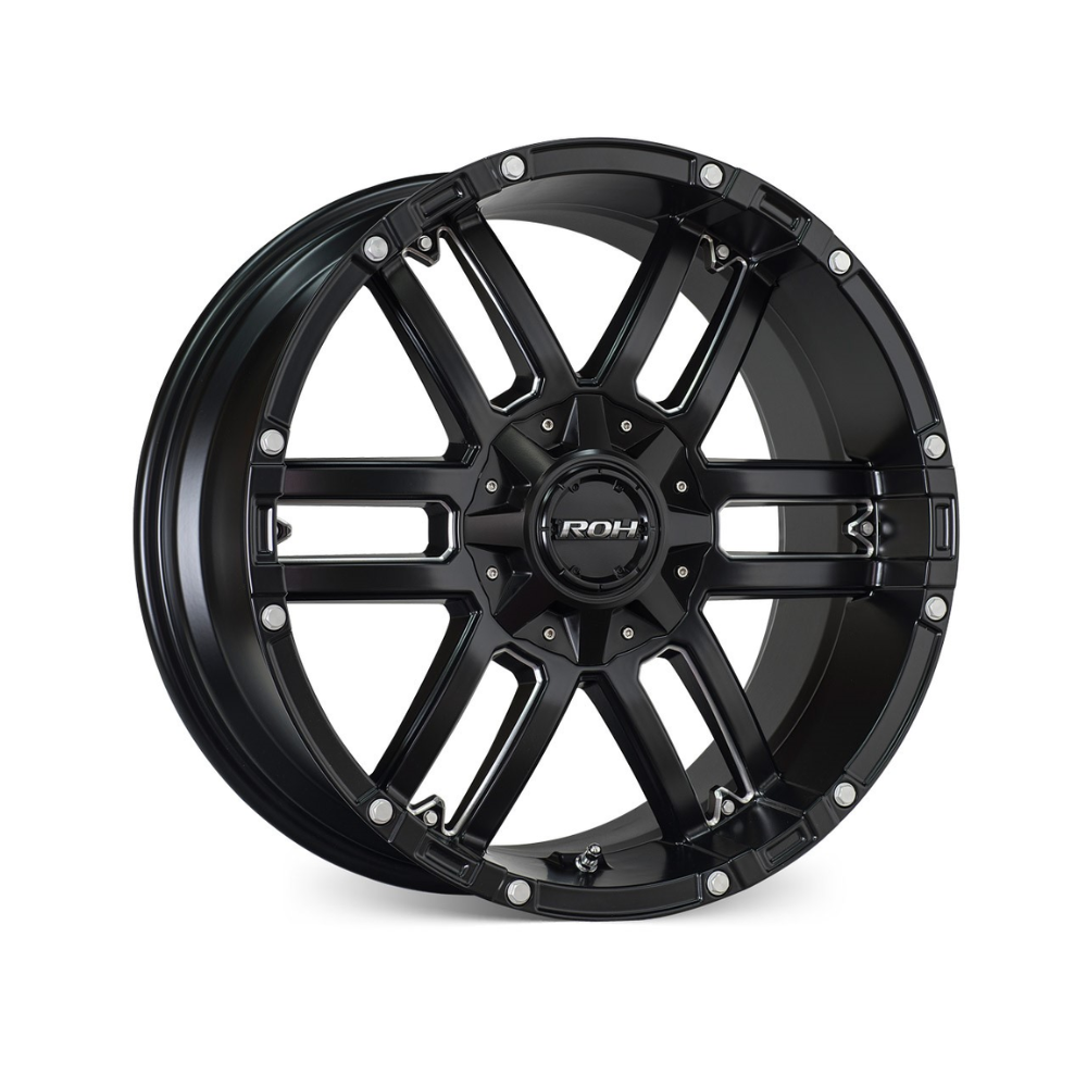 ROH WHEELS PATRIOT MATTE BLACK 4x4|16X8 6/139.7, Offset +0, Centre bore 110, Load Rating 1025 kg