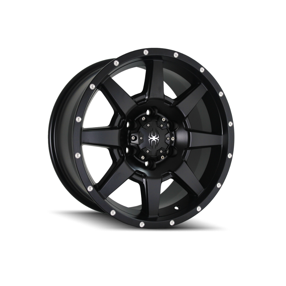 SPYDER TITAN V2 Satin Black 4X4|17X8.5 6/139.7, Offset +35, Centre bore 106.1, Load Rating 1650 kg